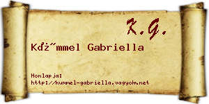 Kümmel Gabriella névjegykártya