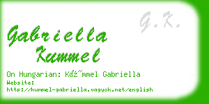 gabriella kummel business card